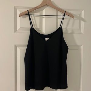 Black mesh material tank top